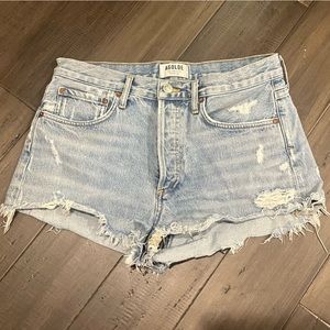 Agolde Parker Shorts Light Wash
